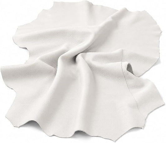 REED Leather HIDES - Cow Skins (8 inches X 11 Inches, White) | Arts and Crafts