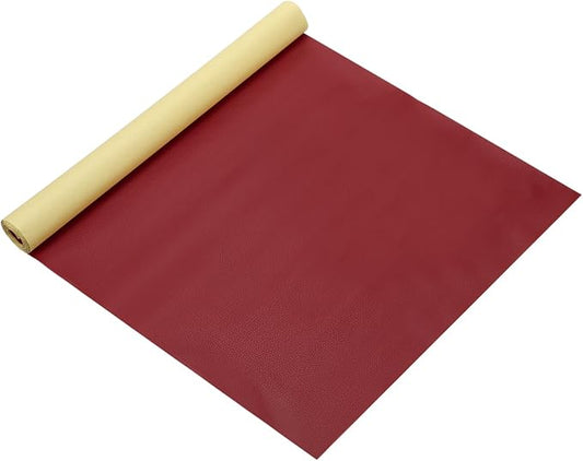MECCANIXITY Leather Repair Patch 14"x54" Self-Adhesive Leather Vinyl Repair Tape Kit for Furniture Couches Sofa Chair Car Boat Seats Jackets, Wine Red