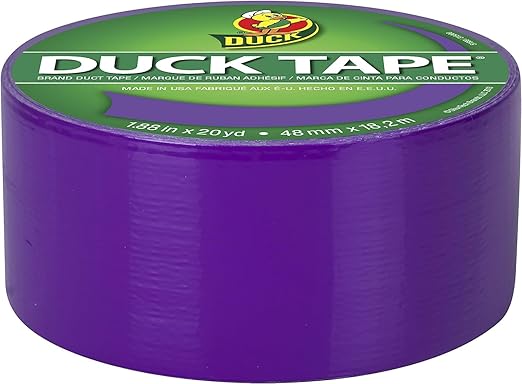 Duck 283138 Tape, Purple Duchess, 1.88 inches x 20 Yards, Single Roll- Pack of 2
