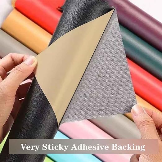 Leather Repair Patch,Self Adhesive Leather Repair Tape for Furniture,PU Leather Repair Kit for Car Seat, Couch, Sofa, Chair, (Black,12X50 inch)