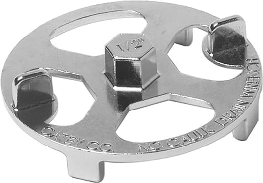 Oatey 42239 Brass and Plastic No-Calk Shower Drain Wrench, Stainless Steel