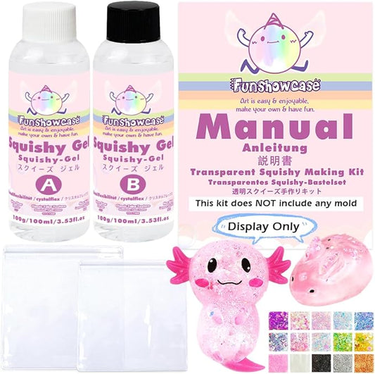 Taba Squishy Making Kit Clear Gel Flex Rubber Crystal Liquid Silicone 6.8oz Pack