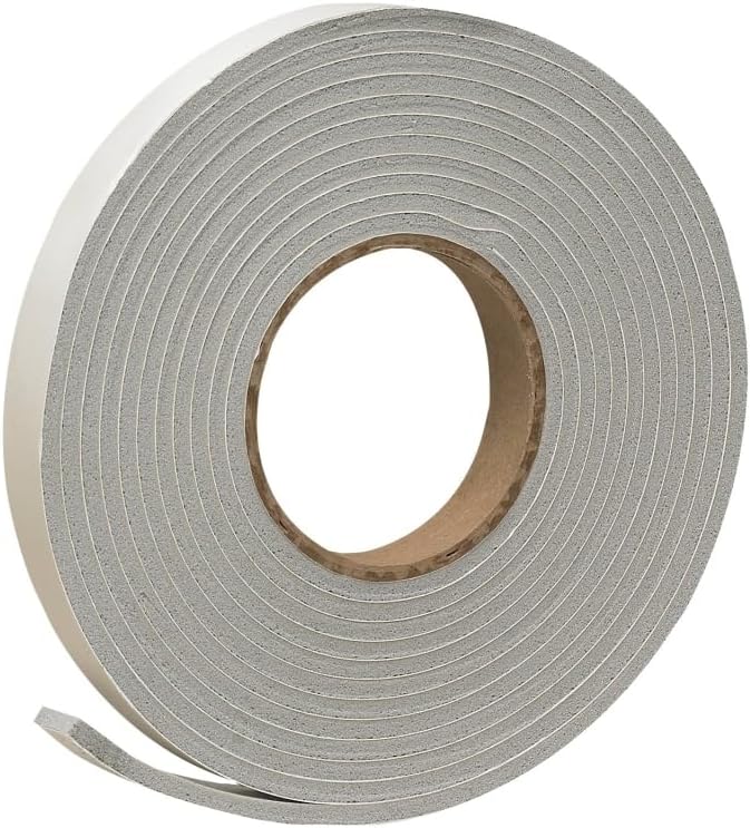 Frost King Vinyl Foam Tape - Closed Cell - Moderate Compression, 3/4" W, 3/16" Thick, 17' L, Grey