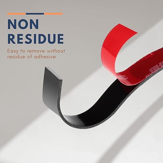3M Double Sided Mounting Tape 2 Pack 2" Width 5925 Black Foam Tape High Bond Waterproof Heavy Duty Strong Adhesive Tape Thick 0.025in Fastener Replace Décor Frame Logos