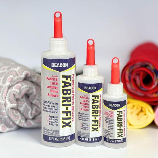 BEACON Fabri-Fix Bonding Solution - Fast Grab & Quick Dry for Fabric, Leather & More - No Heat, No Mess & Burn-Free, 4-Ounce