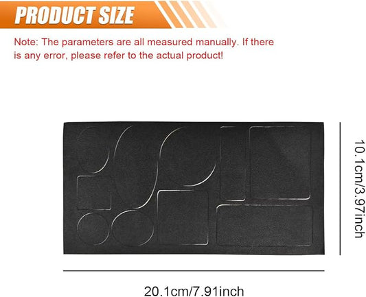 5PCS Car Seat Leather Repair Patch Tape, 8×4 Inch Water-Resistant Self-Adhesive Repair Patches Kit, Automotive Upholstery Fix Accessories for Furniture Couches Chairs (Black)
