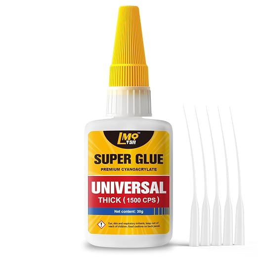Thick Super Glue Gap Filling CA Glue for Wood Furniture Shoes Ceramic Plastic Glass Leather Metal Model, All Purpose Superglue for Woodworking, Crafts and Repairs, Clear Instant Cyanoacrylate Adhesive