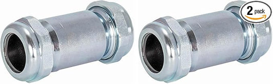 Eastman 4-3/8 Inch Long Pattern Compression Coupling, 1 Inch IPS, Galvanized Steel, 20566 (Pack of 2)