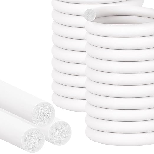MYFAMIREA 20FT Backer Rod 3/4 Inch EPDM Rubber Caulk Saver Weather Strip Seal Concrete Expansion Joint Filler for Gaps and Joints, White
