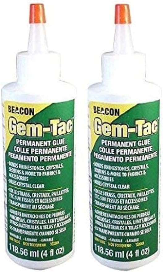 Beacon Gem-Tac Permanent Adhesive, 4-Ounce - 2 Pack