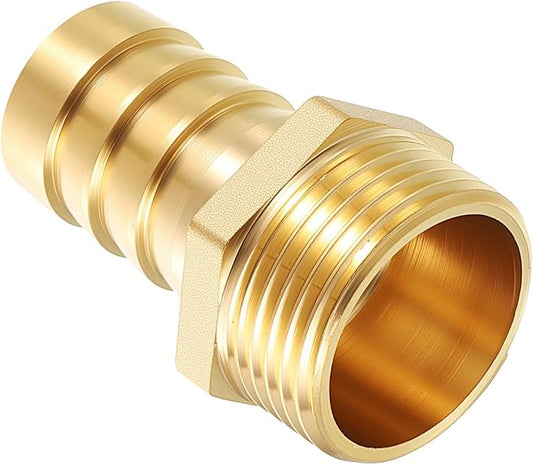 Pack of 1 Brass Hose Barb Fittings 3/4" Hose Barb to 3/4" G Male Fittings
