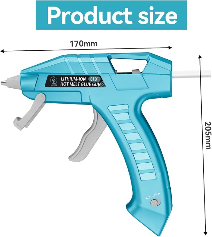 Cordless Hot Glue Gun 20W, Quick Heat Glue Gun & 30-Stick Glue Stick Set, with Type-C Charger for Crafts, DIY Projects, and Home Repairs