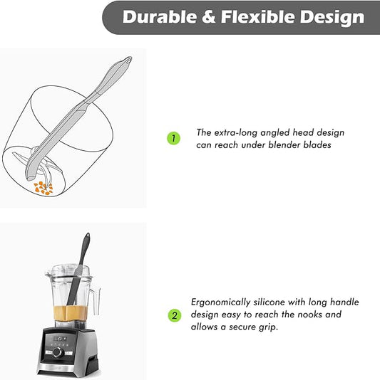 Silicone Blender Spatula, Slim Blade Scraper Accessory Designed for Blender Blades1