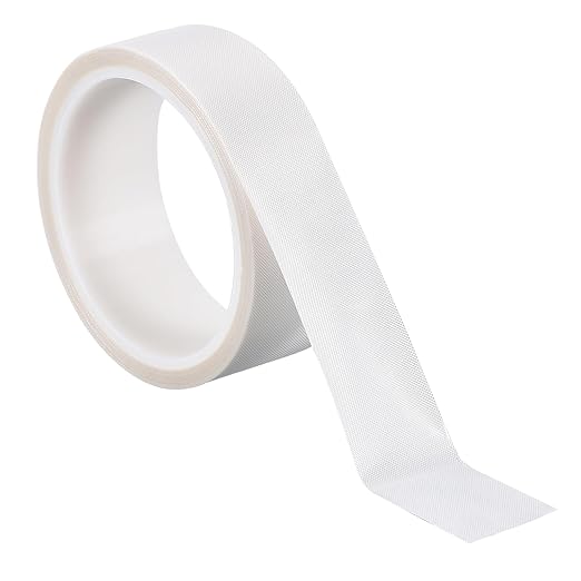 PATIKIL Heat Resistant Tape, 1.2 Inch x 33 Feet High Temperature Tape PTFE Adhesive High Heat Tape Waterproof for Vacuum Sealer Machine Insulation Protection, White, 0.13mm Thick