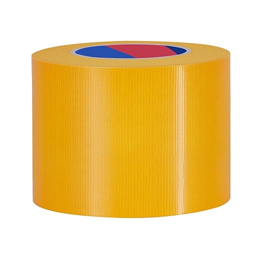 Yellow Heavy Duty Duct Tape, 4 Inch x 55 Yards, Industrial Grade Waterproof & UV Resistant, Strong Adhesive for Indoor Outdoor Repairs, Crafts, Home Improvement and DIY Projects