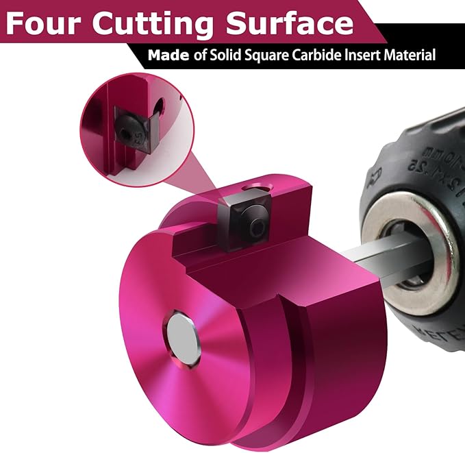 PVC Pipe Reamer 1-1/2",2",3" Reamers,PVC Fitting Saver Socket Saver for Plumbing,3-Piece Plastic Pipe Reamer Tool Kit for Sch.40 CPVC ABS Hub Fittings,Fit 1/2" Drills,1/4" Hex Shaft,for Pipes Cleaning