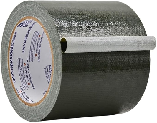 WOD DTC10 Advanced Strength Industrial Grade Olive Drab Duct Tape, 4 inch x 60 ft. Waterproof, UV Resistant For Crafts & Home Improvement