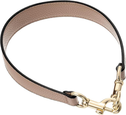 uxcell 19.29 Inch PU Leather Short Bag Strap with Clasp, Purse Handles Handbags Replacement Straps for Clutch Bag Underarm Bags, Tawny, Gold Buckle
