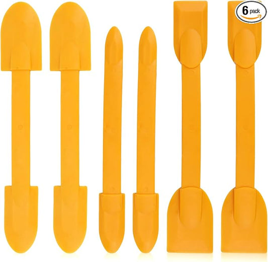 6pcs Caulking Tool, Reusable Sealant Spatula Spreader 3 Sizes Grout Caulk Finishing Tool Multifunctional Caulking Remover/Smoothing Applicator for Tiles Brick Kitchen Bathroom