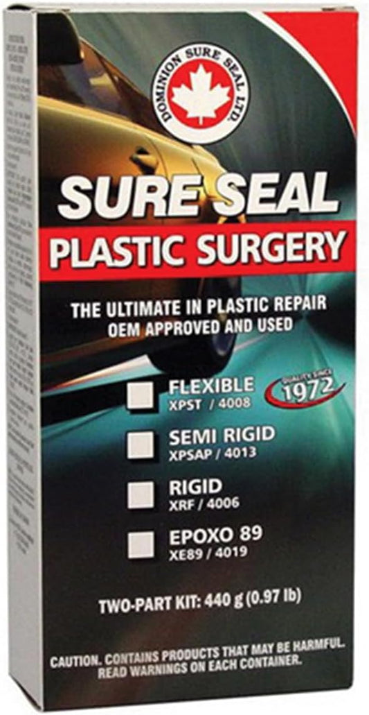 Dominion Sure Seal - Sure Seal Plastic Surgery Flexible Two-Part Kit - The Ultimate in Plastic Repair, OEM Approved & Used - Restoration on Gouges, Tears, Holes, Scratches - 908 g (2 lbs)