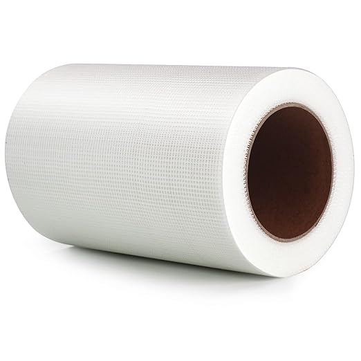 LLPT Drywall Repair Fiberglass Tape 7.8” x 100 Feet Industrial Grade Extra Strength Fiber Mesh Heavy Duty Self Adhesive for Seam Patch Wall Crack Seam Repair Color White (DRF810)