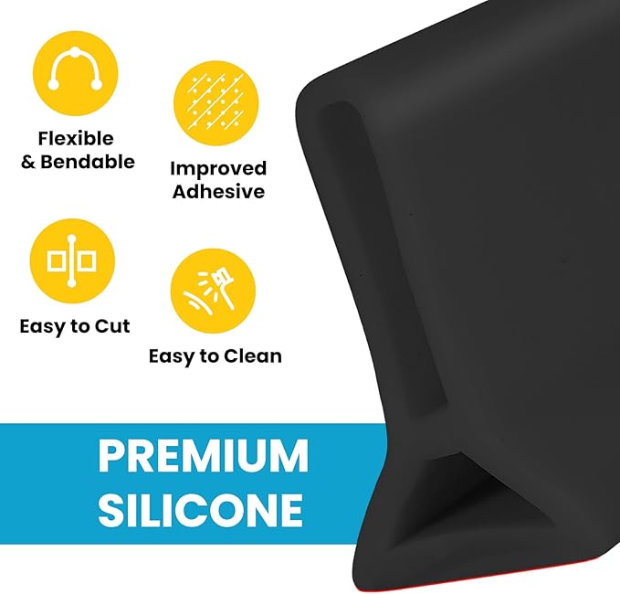 67" Collapsible Shower Threshold Water Dam Shower Water Stopper Barrier Keeps Water Inside Threshold Dry and Wet Separation Suitable for Bathroom Kitchen Sink Bathtub and More