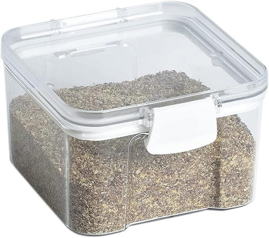 Kitchen Spaces Food Storage Container, 3 Cup Capacity, Airtight Lid Seal, Compact and Stackable, Ideal for Nuts, Dried Fruit, or Wrapped Cheese Slices, BPA-Free Plastic, Small