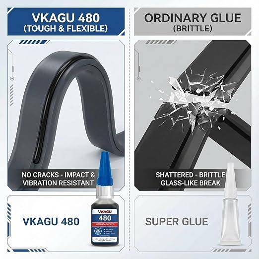 401 & 480 Super Glue Instant Adhesive 20g All-Purpose Strength & High Temp Resistance for Metal, Plastic, Rubber 2 Pack