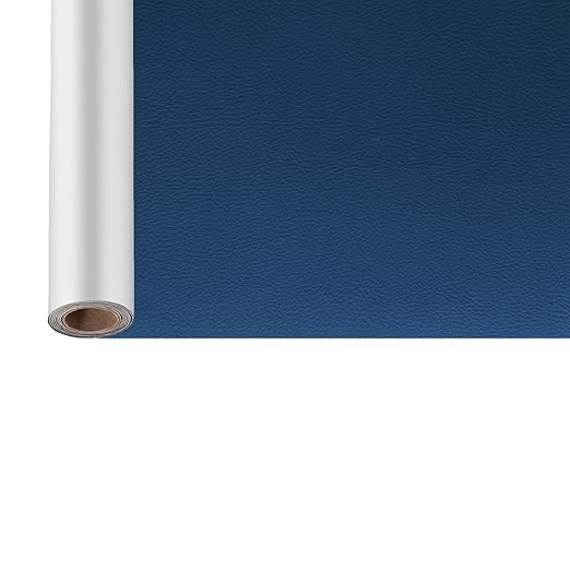 Leather Repair Patch, ILFYCOTO 17X60 Inch Self Adhesive Leather Repair Patch, Vinyl Repair Patch Kit, Leather Patches for Furniture, Couches, Car Seats, Cabinets, Wall, Handbags - Navy Blue
