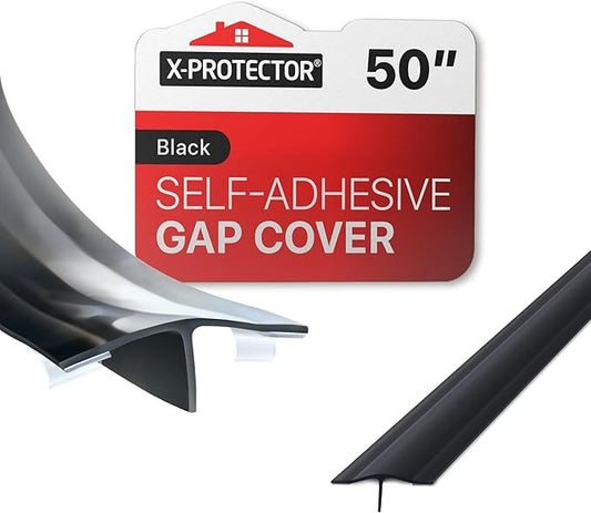 Silicone Stove Gap Cover X-Protector – 50” x 2" Guard Between Stove and Counter – Self-Adhesive Premium Counter Gap Filler – Heat Resistant Oven Counter Gap Protector – Silicone Stove Top Spill Guard