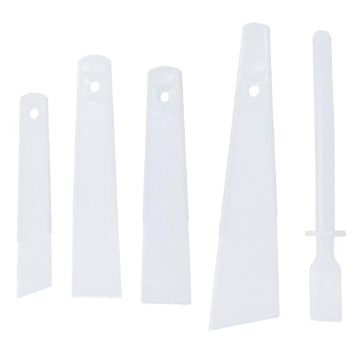 Glue Spreader Applicator Tool - Flexible Plastic Smear Stick for Leather & Woodworking, Easy-Clean Professional Crafting Brush, Perfect for DIY, Glue Brush and Adhesive Application 5PCS