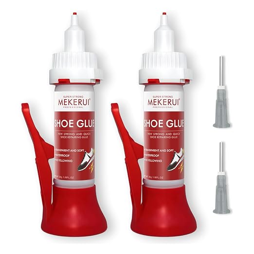 Strong Shoe Glue - 30-Second Quick Dry, Waterproof & Clear，Professional Adhesive for Instant Shoe Repair. Includes Precision Nozzle and Needle tip for Easy Application 2bottles