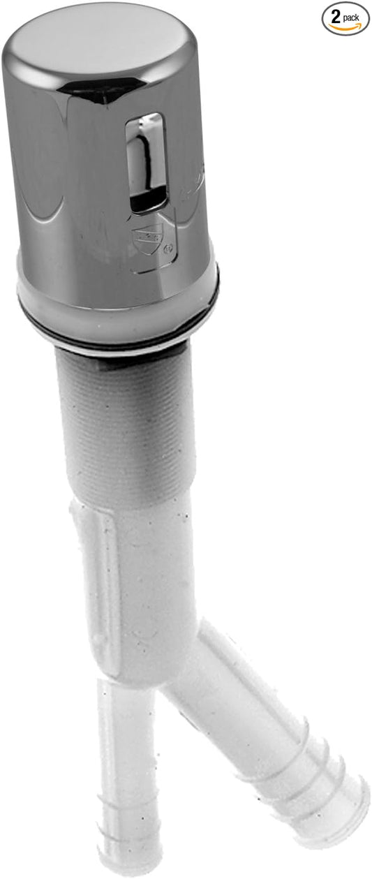 Westbrass Plastic Air Gap, 2 Pack, Polished Chrome, D200P-CP-PK