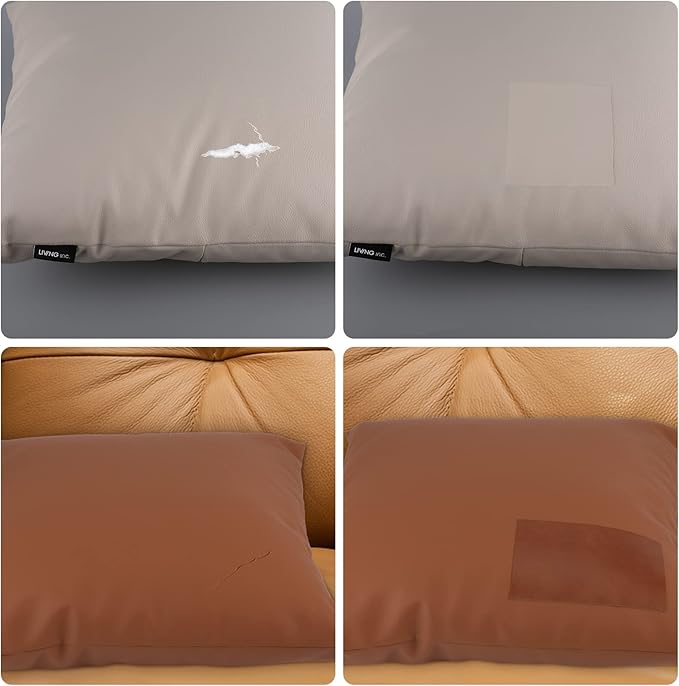 JDLUGH Sofa Leather Repair Patch Tape Self Adhesive Couch, Car Seat, Office Chair, Leather Furniture, Vinyl Repair Patch Kit for Furniture (3.5x60 Inch, Brownish Yellow)