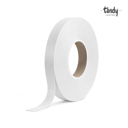 Tandy Leather Tanner's Bond Adhesive Tape - Mess Free Alignment for Stitching and Sewing Projects - Thin Double Sided Tape for Precise Leathercraft Work - 5 mm x 20 m
