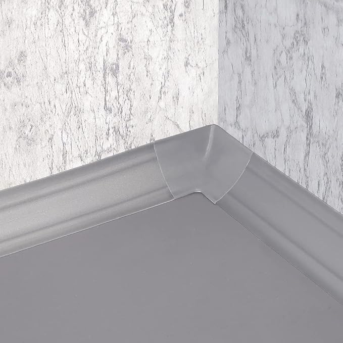 InstaTrim Corner & End Caps - Six Gray 3/4" Wide Caulk Strip Corner and End Pieces - Finishing Caps for Corners & Exposed Ends - Paintable