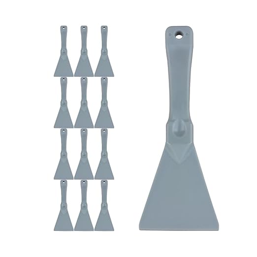 SPARTA Polypropylene Scraper Tool Food Safe Scraper for Removing Caked-On Residue in Commercial Kitchens, Plastic, 7.82 x 3 Inches, Gray, (Pack of 12)