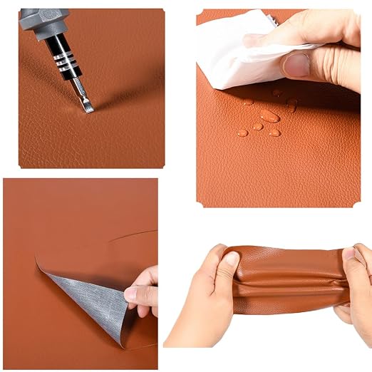 Dark Purple Leather Repair Patch Tape, 39.4 x 54 Inches Large Self-Adhesive Leather Repair Kit for Furniture, Car Seats, Vinyl Leather, Couches, Sofa, Chairs