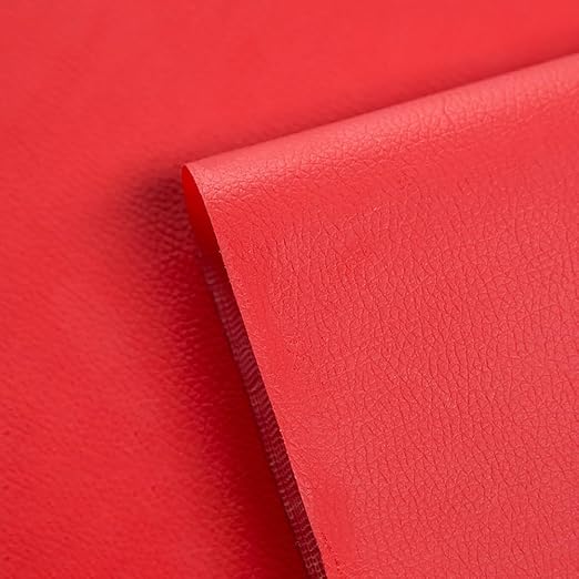 Self Adhesive Leather Repair Patch Light Red Faux Leather Fabric 19.7 x 54 Inch Leather Repair Tape Kit for Upholstery, Furniture, Couch, Sofa, Car Seats, Chairs