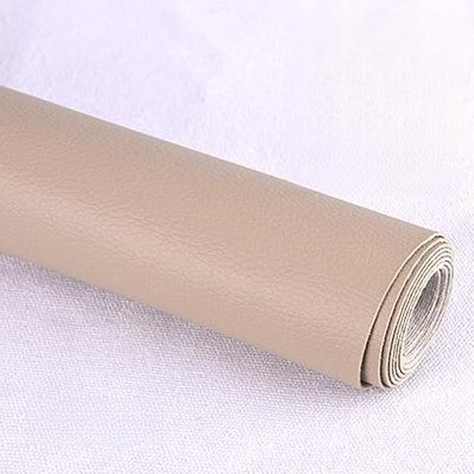 Leather Repair Patch Tape Kit,Self Adhesive Leather Repair Kit for Furniture,Vinyl Repair Kit for Couch,Sofa,Car Seats,Office Chair Luggage (Khaki,16.93"×78.74")
