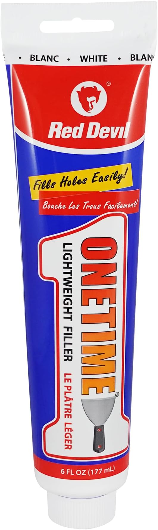 Red Devil 0545 ONETIME Lightweight Spackling, 6 Oz. Squeeze Tube, Made in USA