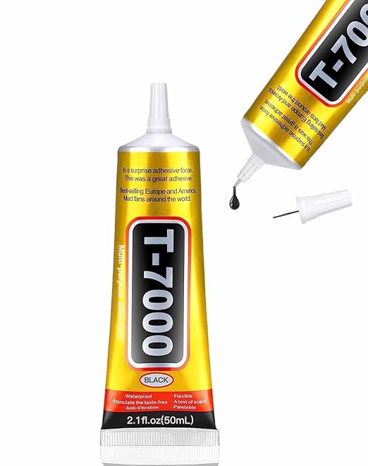 ALECPEA Upgrade T-7000 Black Adhesive Glue - 50ml | High-Performance Waterproof Adhesive for Precision Repairs, Perfect for Phone, Electronics, Jewelry, and Crafts