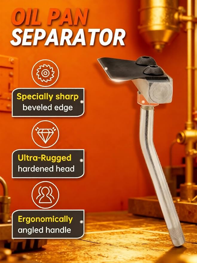 Oil Pan Separator Tool with Replacement Blade,Engine Oil Pan Sealant Removal Scraper Fit for Most Vehicles, Universal Vehicles Maintenance and Repair Tool - 50210 Gasket Separator