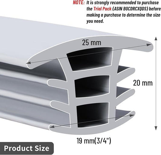 Flexible EPDM Rubber Strip (10 ft Long and 3/4 inch Wide) for Concrete Crack Repair and Replacement - Weather and Aging Resistant Expansion Joint Filler for Driveways and Sidewalks