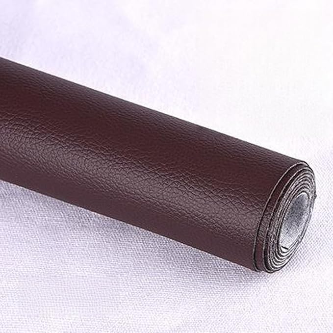 Leather Repair Patch Tape Kit,Self Adhesive Leather Repair Kit for Furniture,Vinyl Repair Kit for Couch,Sofa,Car Seats,Office Chair Luggage (Dark Brown,19.69"×53.94")