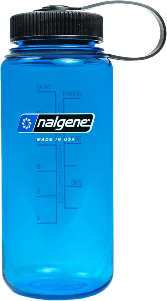 Nalgene 16 oz Wide Mouth Water Bottle | Slim Cup Holder Size, BPA-Free, Durable & Leak Proof, Lightweight Travel Bottle, Slate Blue