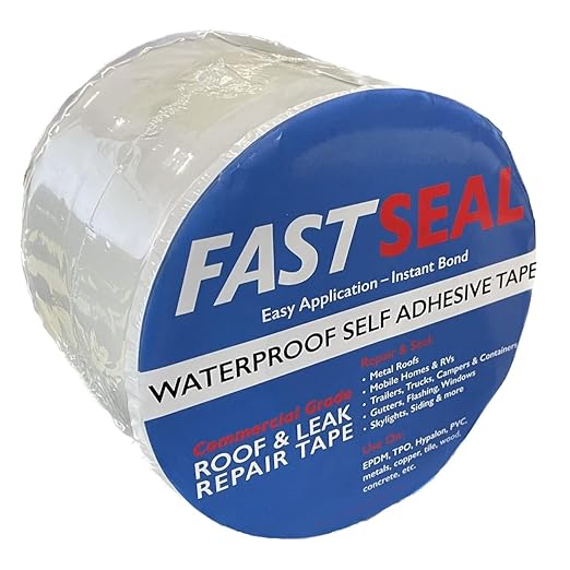 RV Roof Tape, 6" x 10' White, RV Sealant Tape for Camper Roof Repair, Trailer Roof Sealant, Stop Camper Roof Leaks, UV-Resistant - Eternabond Equivalent (6" x 10', White)