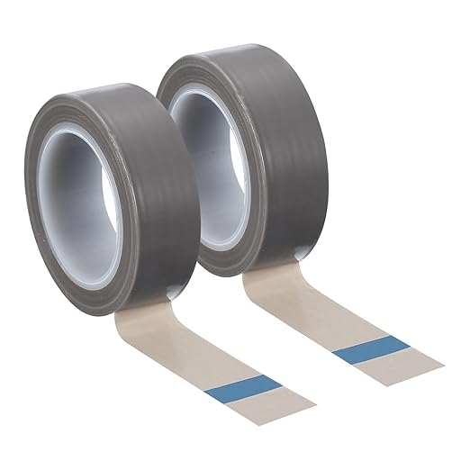 PATIKIL 3/4" x 33ft Heat Resistant Tape, High Temperature Tape PTFE Adhesive High Heat Tape Waterproof Smooth Surface for Vacuum Sealer Machine Insulation Protection, 0.1mm Thick, 2PCS