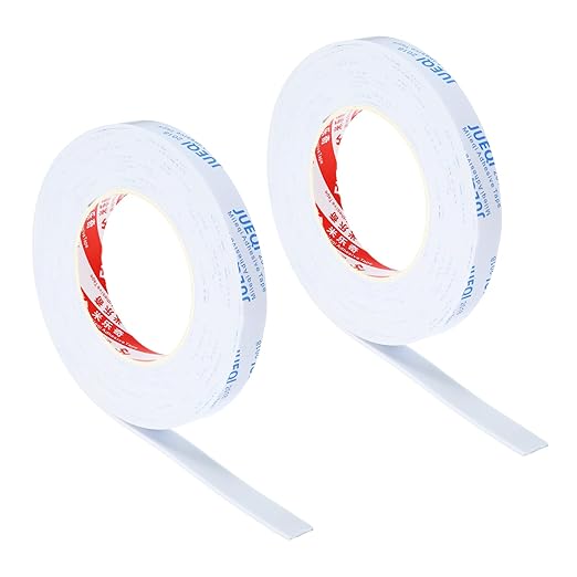 PATIKIL 5/8"W x 5/64"T x 16.4Ft EVA Single Sided Foam Tape, 2Pcs Multipurpose Sealing Strip Foam Waterproof Weather Stripping Foam Sealing Foam Strips with Adhesive for Door, White