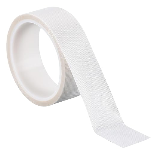 PATIKIL Heat Resistant Tape, 1.4 Inch x 33 Feet High Temperature Tape PTFE Adhesive High Heat Tape Waterproof for Vacuum Sealer Machine Insulation Protection, White, 0.13mm Thick